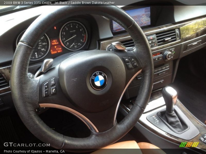 Jet Black / Saddle Brown Dakota Leather 2009 BMW 3 Series 335i Coupe