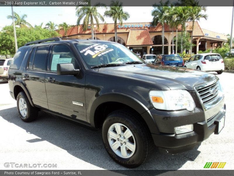 Carbon Metallic / Stone 2007 Ford Explorer XLT