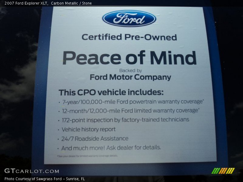Carbon Metallic / Stone 2007 Ford Explorer XLT