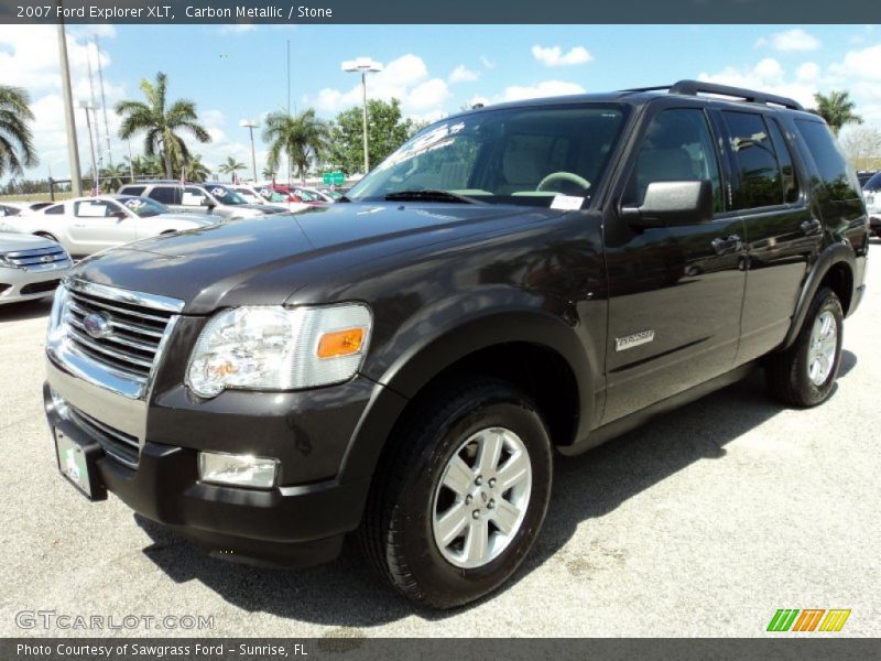 Carbon Metallic / Stone 2007 Ford Explorer XLT