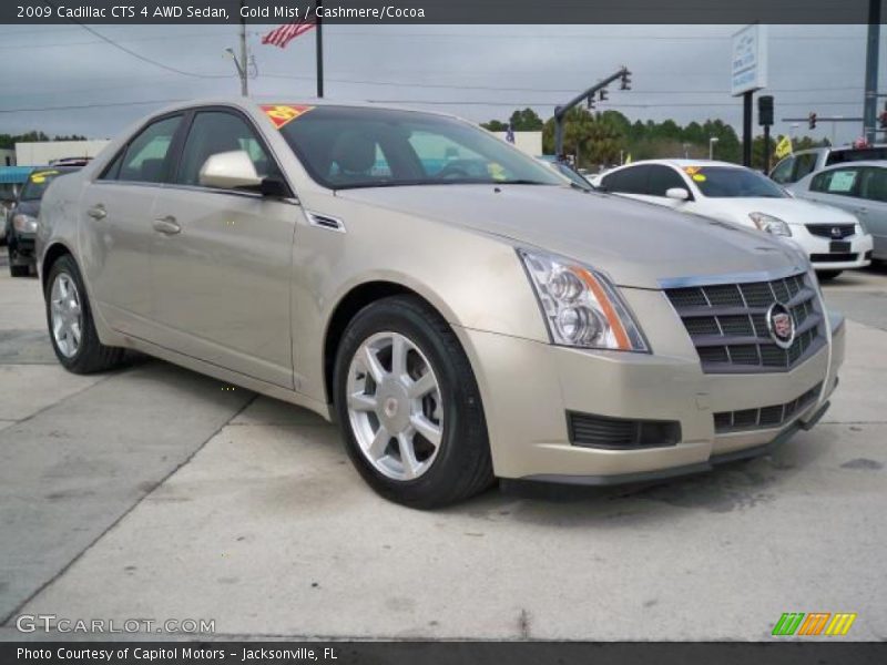 Gold Mist / Cashmere/Cocoa 2009 Cadillac CTS 4 AWD Sedan