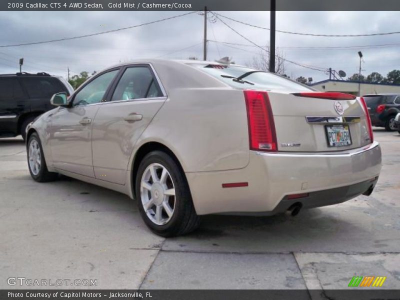 Gold Mist / Cashmere/Cocoa 2009 Cadillac CTS 4 AWD Sedan