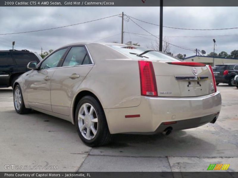 Gold Mist / Cashmere/Cocoa 2009 Cadillac CTS 4 AWD Sedan