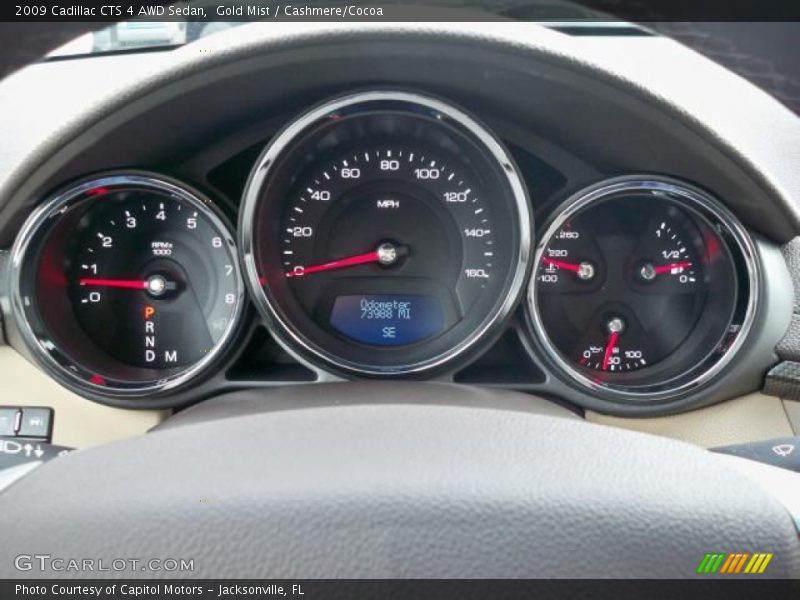 Gold Mist / Cashmere/Cocoa 2009 Cadillac CTS 4 AWD Sedan