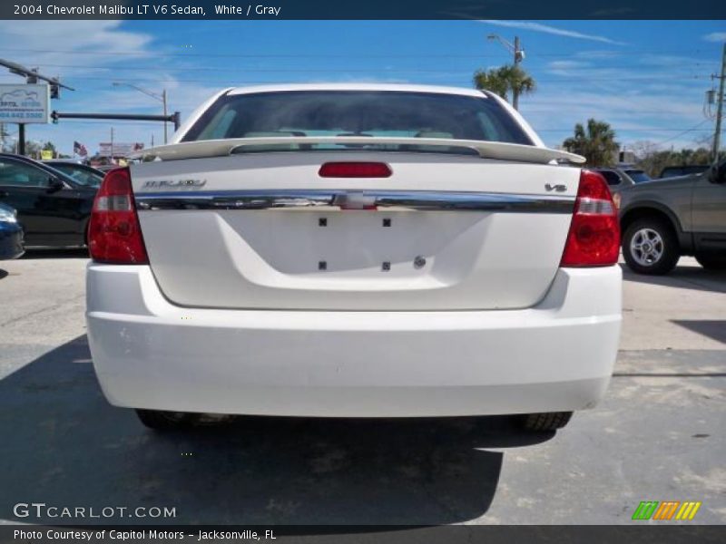 White / Gray 2004 Chevrolet Malibu LT V6 Sedan