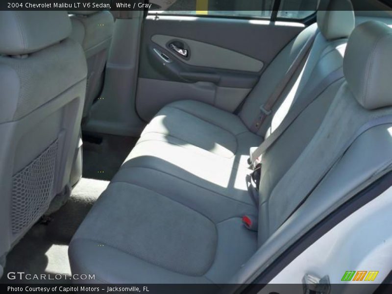 White / Gray 2004 Chevrolet Malibu LT V6 Sedan