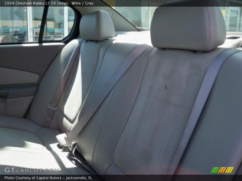 White / Gray 2004 Chevrolet Malibu LT V6 Sedan
