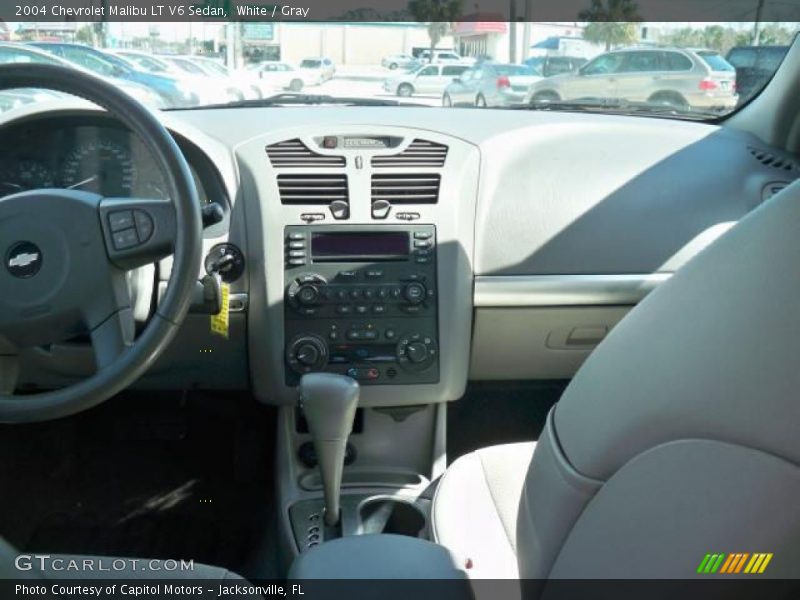 White / Gray 2004 Chevrolet Malibu LT V6 Sedan