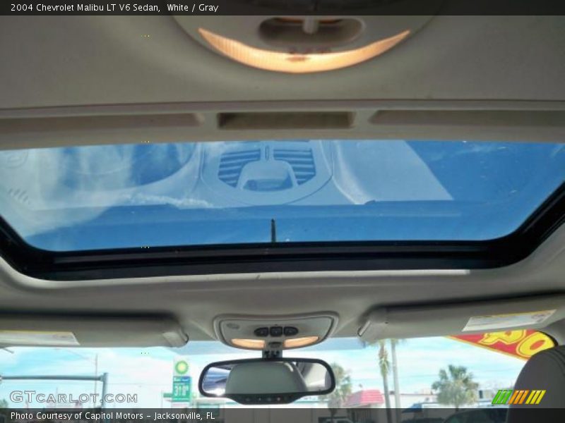 White / Gray 2004 Chevrolet Malibu LT V6 Sedan