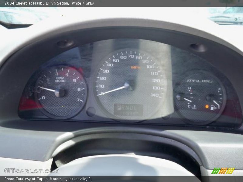 White / Gray 2004 Chevrolet Malibu LT V6 Sedan