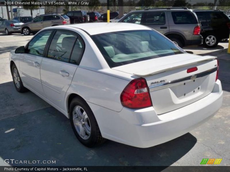 White / Gray 2004 Chevrolet Malibu LT V6 Sedan