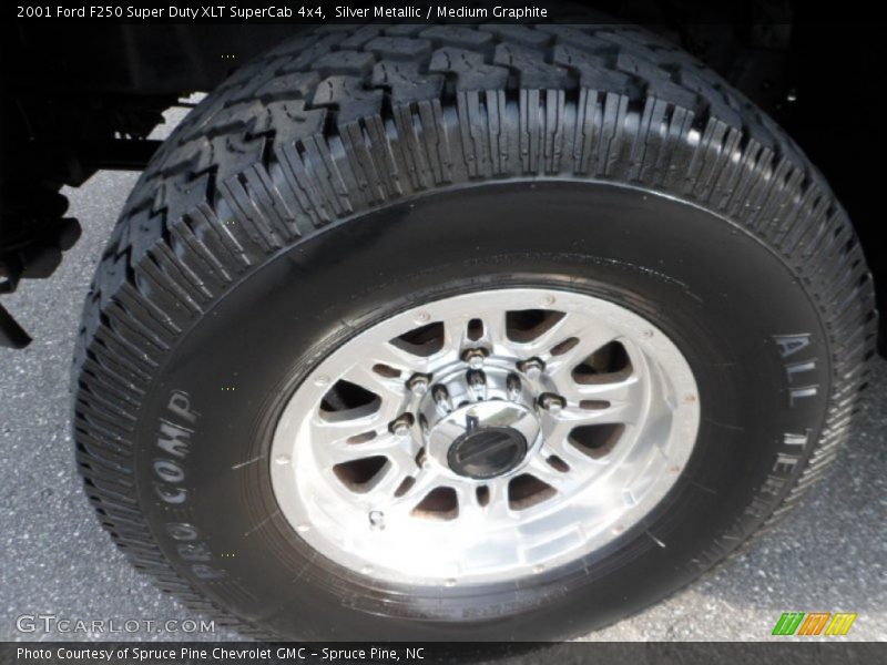 Silver Metallic / Medium Graphite 2001 Ford F250 Super Duty XLT SuperCab 4x4