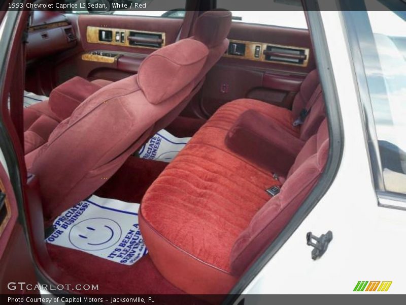 White / Red 1993 Chevrolet Caprice LS Sedan