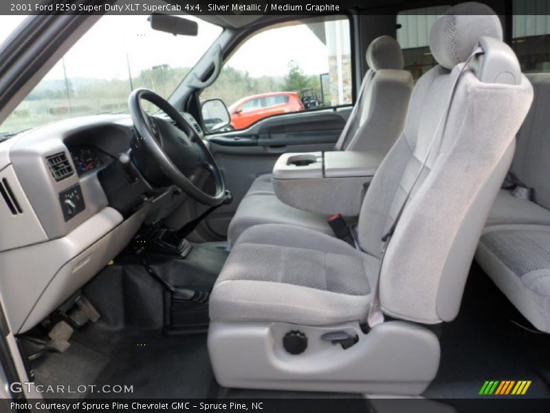 Silver Metallic / Medium Graphite 2001 Ford F250 Super Duty XLT SuperCab 4x4