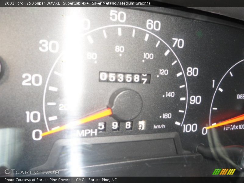 Silver Metallic / Medium Graphite 2001 Ford F250 Super Duty XLT SuperCab 4x4