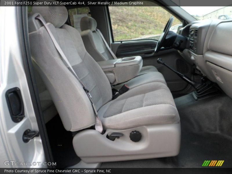 Silver Metallic / Medium Graphite 2001 Ford F250 Super Duty XLT SuperCab 4x4