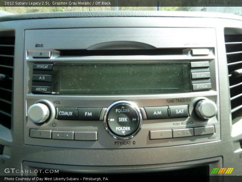 Graphite Gray Metallic / Off Black 2012 Subaru Legacy 2.5i