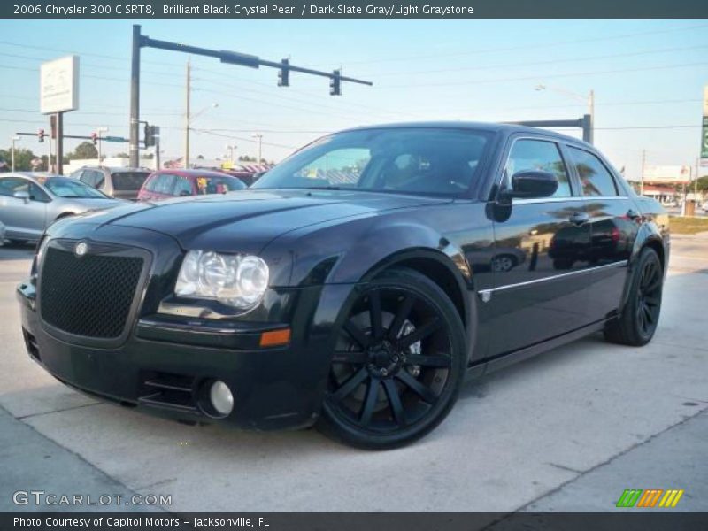 Brilliant Black Crystal Pearl / Dark Slate Gray/Light Graystone 2006 Chrysler 300 C SRT8