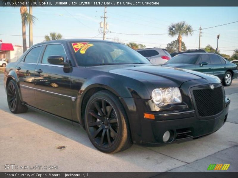 Brilliant Black Crystal Pearl / Dark Slate Gray/Light Graystone 2006 Chrysler 300 C SRT8