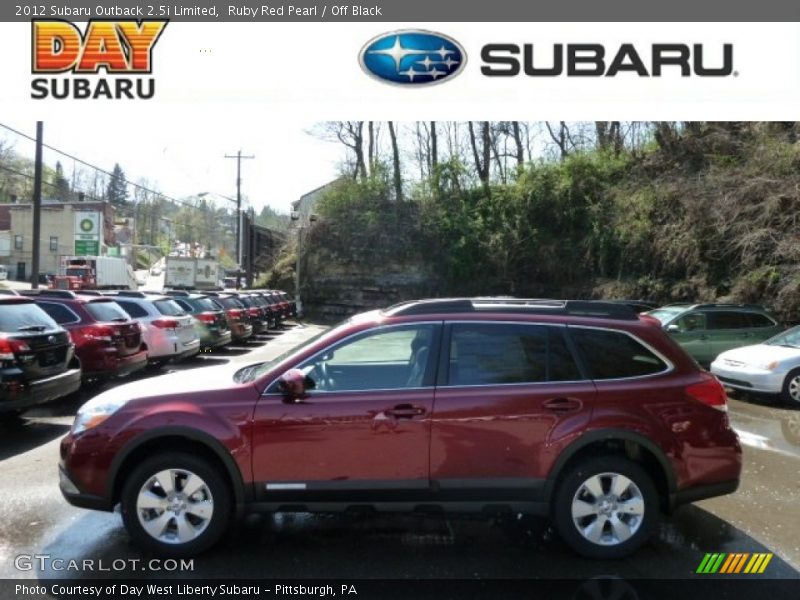 Ruby Red Pearl / Off Black 2012 Subaru Outback 2.5i Limited