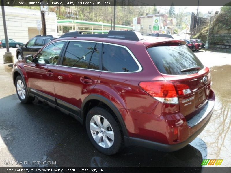 Ruby Red Pearl / Off Black 2012 Subaru Outback 2.5i Limited