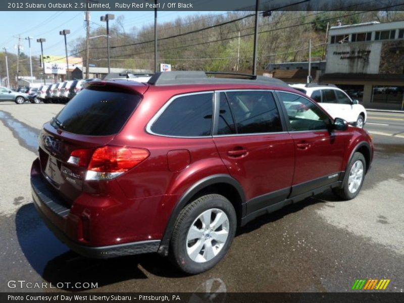 Ruby Red Pearl / Off Black 2012 Subaru Outback 2.5i Limited