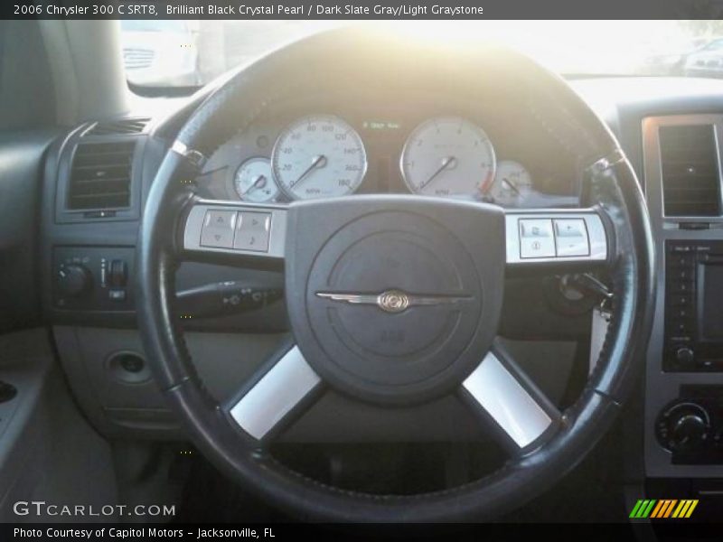 Brilliant Black Crystal Pearl / Dark Slate Gray/Light Graystone 2006 Chrysler 300 C SRT8