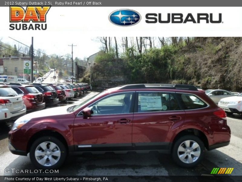 Ruby Red Pearl / Off Black 2012 Subaru Outback 2.5i