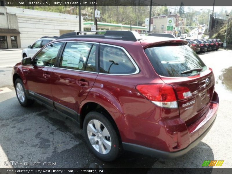 Ruby Red Pearl / Off Black 2012 Subaru Outback 2.5i