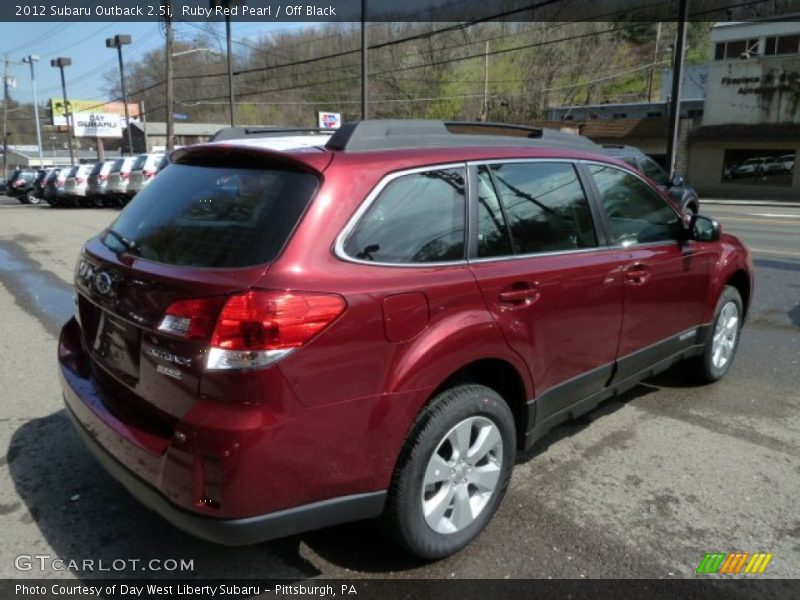 Ruby Red Pearl / Off Black 2012 Subaru Outback 2.5i