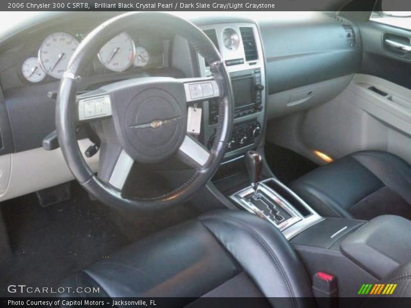 Brilliant Black Crystal Pearl / Dark Slate Gray/Light Graystone 2006 Chrysler 300 C SRT8