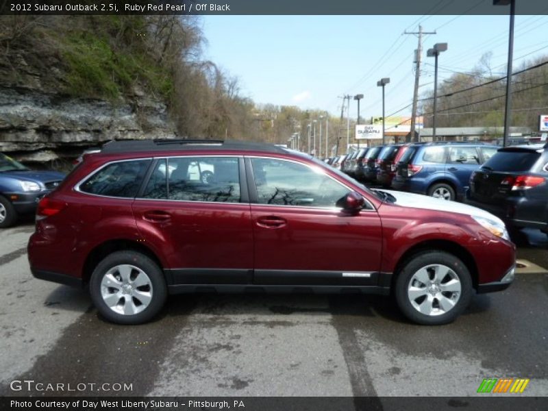 Ruby Red Pearl / Off Black 2012 Subaru Outback 2.5i