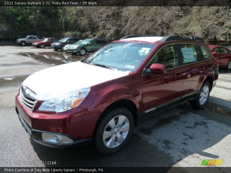 Ruby Red Pearl / Off Black 2012 Subaru Outback 2.5i