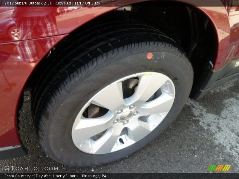 Ruby Red Pearl / Off Black 2012 Subaru Outback 2.5i