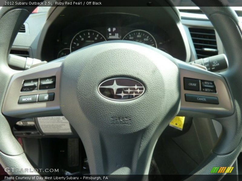 Ruby Red Pearl / Off Black 2012 Subaru Outback 2.5i