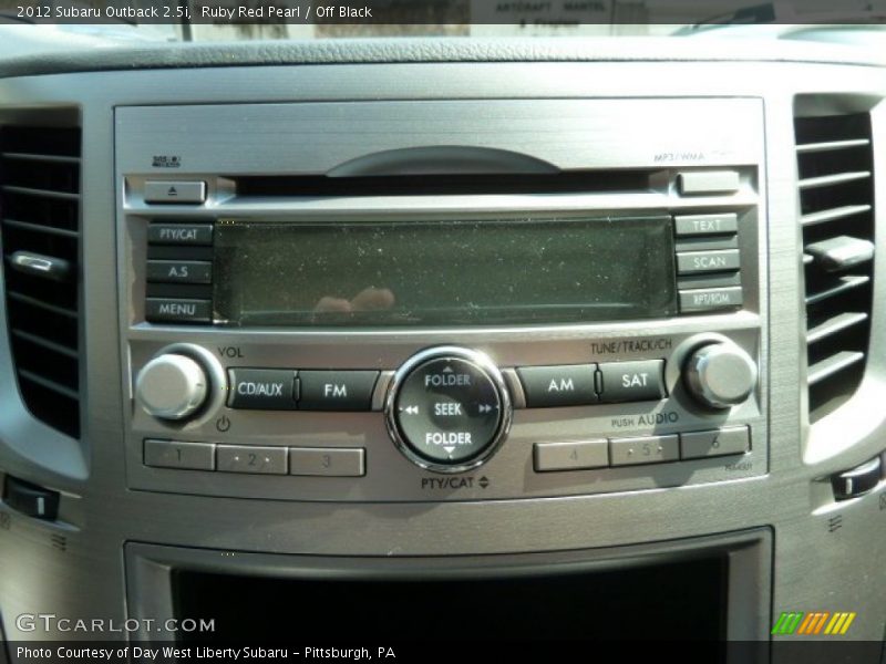 Ruby Red Pearl / Off Black 2012 Subaru Outback 2.5i