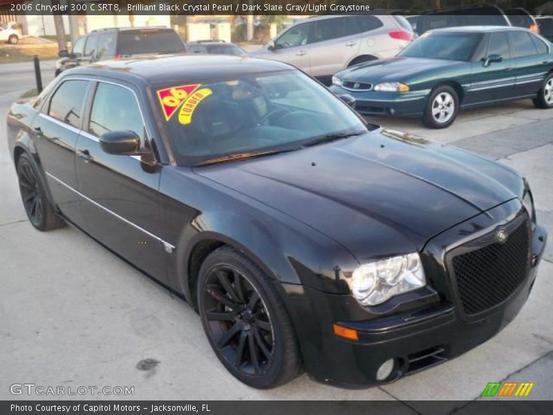 Brilliant Black Crystal Pearl / Dark Slate Gray/Light Graystone 2006 Chrysler 300 C SRT8