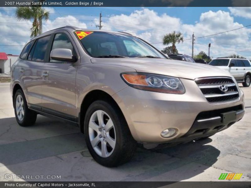 Golden Beige / Beige 2007 Hyundai Santa Fe Limited