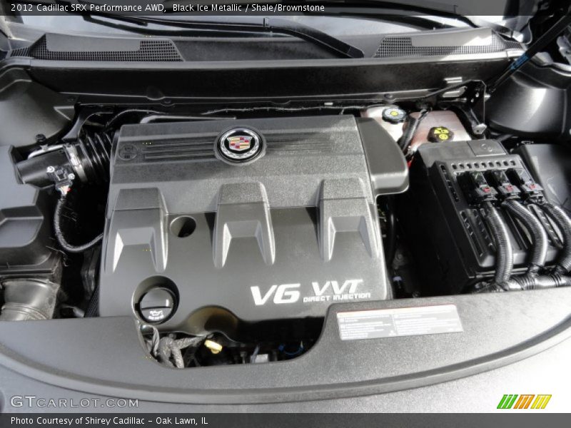 Black Ice Metallic / Shale/Brownstone 2012 Cadillac SRX Performance AWD