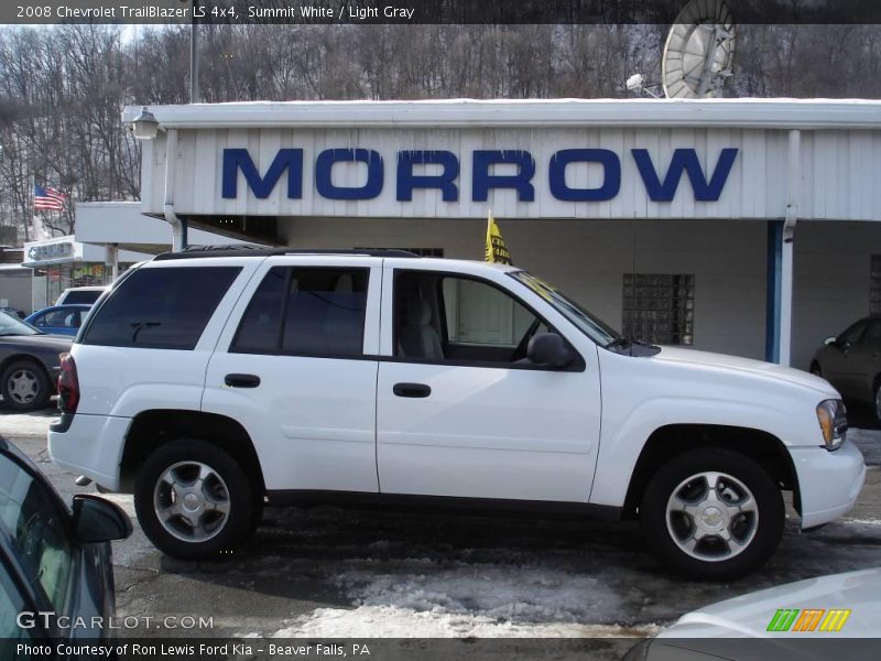 Summit White / Light Gray 2008 Chevrolet TrailBlazer LS 4x4