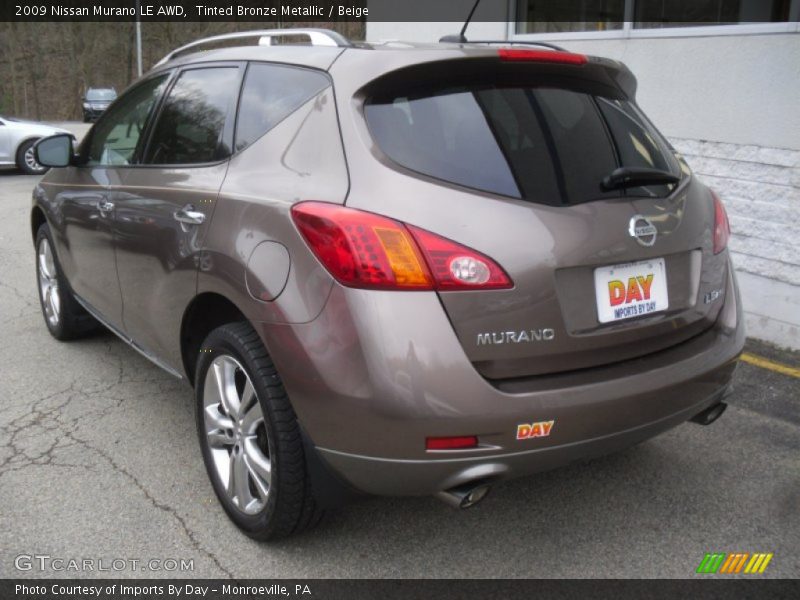 Tinted Bronze Metallic / Beige 2009 Nissan Murano LE AWD