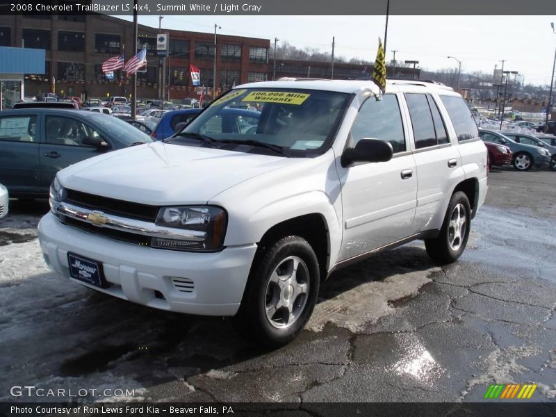 Summit White / Light Gray 2008 Chevrolet TrailBlazer LS 4x4