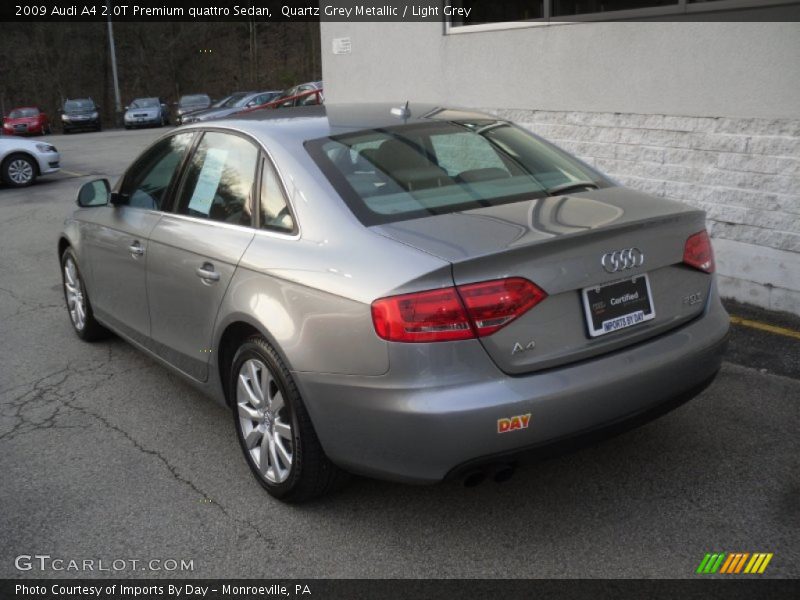 Quartz Grey Metallic / Light Grey 2009 Audi A4 2.0T Premium quattro Sedan