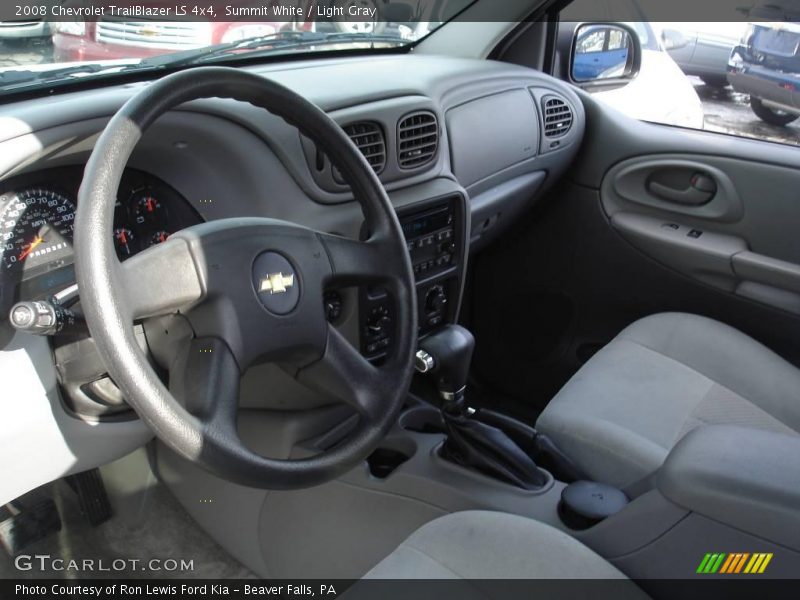 Summit White / Light Gray 2008 Chevrolet TrailBlazer LS 4x4