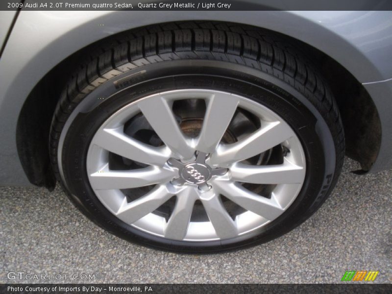 Quartz Grey Metallic / Light Grey 2009 Audi A4 2.0T Premium quattro Sedan