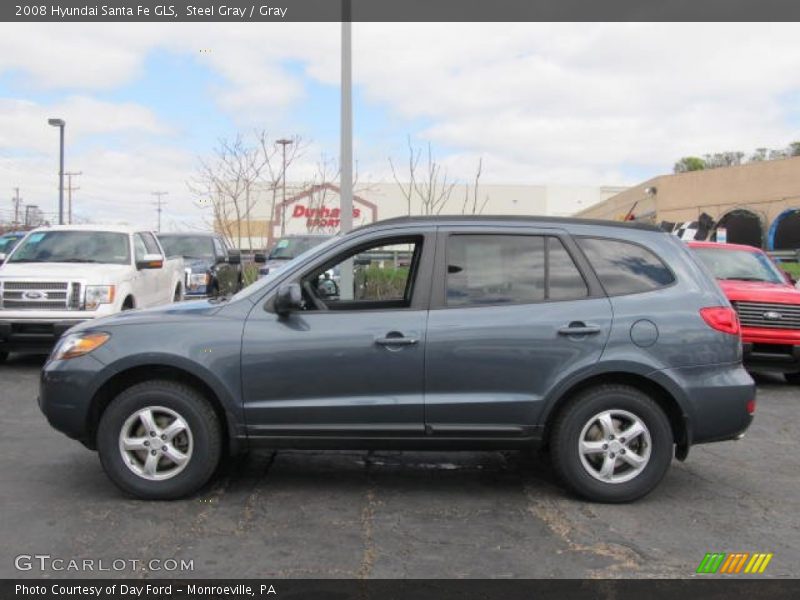 Steel Gray / Gray 2008 Hyundai Santa Fe GLS