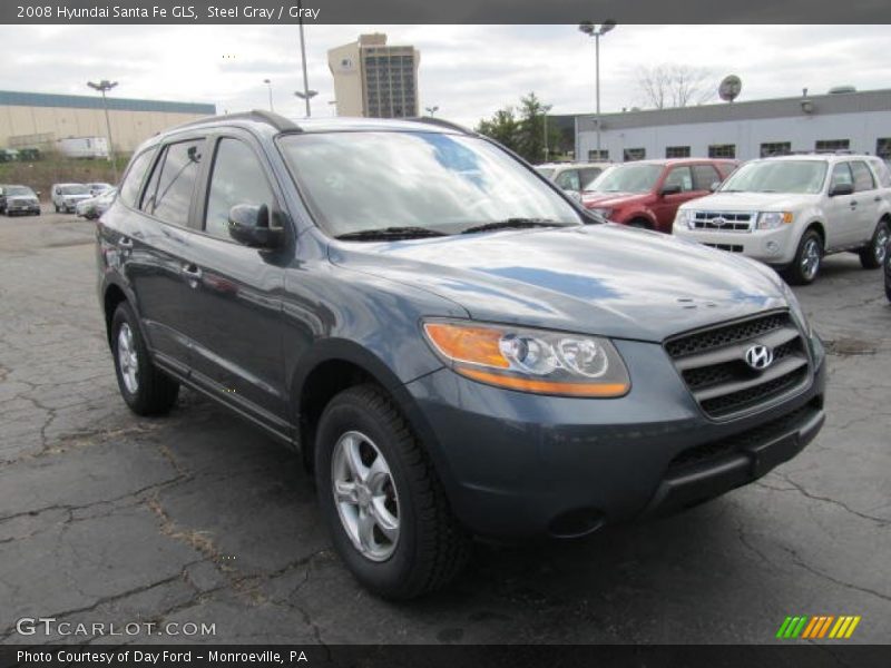 Steel Gray / Gray 2008 Hyundai Santa Fe GLS