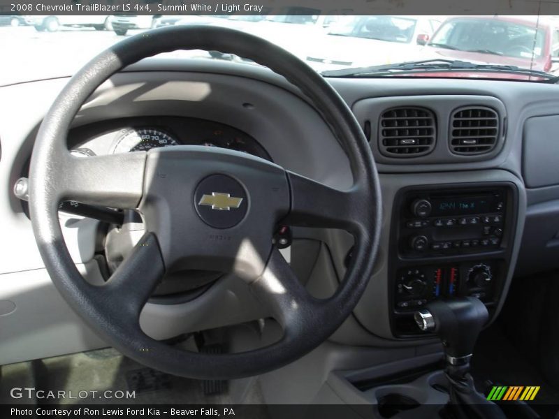 Summit White / Light Gray 2008 Chevrolet TrailBlazer LS 4x4