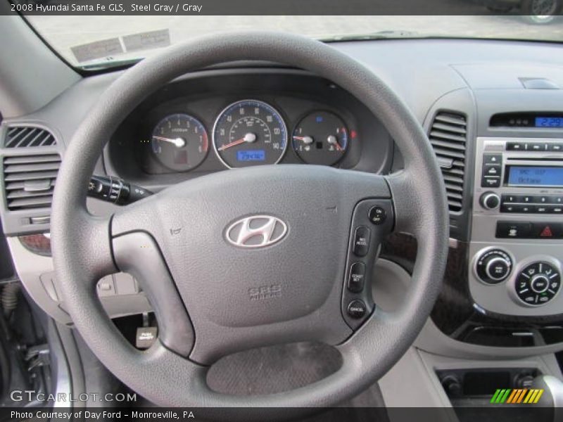 Steel Gray / Gray 2008 Hyundai Santa Fe GLS