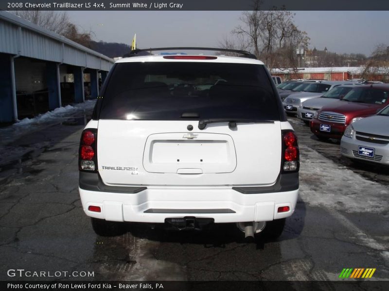 Summit White / Light Gray 2008 Chevrolet TrailBlazer LS 4x4